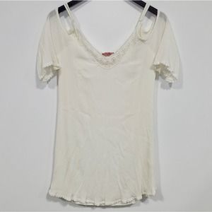 SJS Cold Shoulder Lined Mini Dress